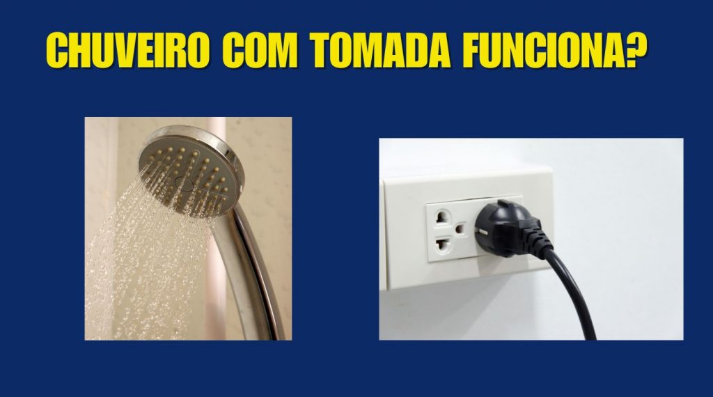 Chuveiro com tomada funciona Chuveiro com tomada funciona